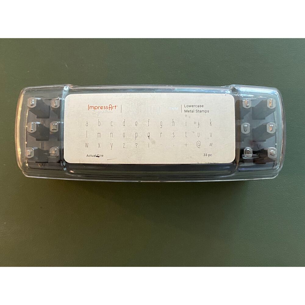 Impressart 4mm Signature Willow Lowercase Hand Stamps